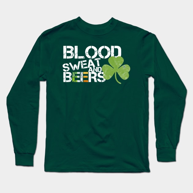 Ireland Flag Rugby Long Sleeve T-Shirt by SpottydoggCreatives